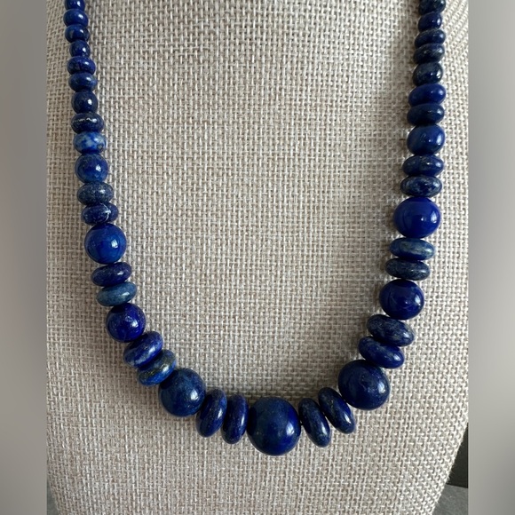 Lapis bead necklace by Jay King - Picture 4 of 11